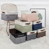 Linen Storage Box, Linen Toy Storage Basket, Foldable Storage Basket, Hand-held Fabric Storage Box, Miscellaneous Storage Basket 1