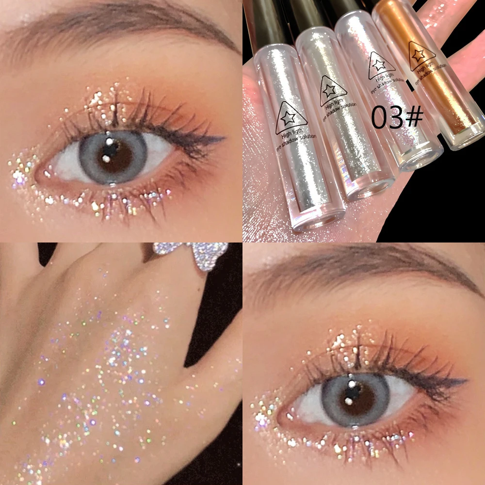 1 Pz Ombretto Shimmer E Shiny Waterproof Paillettes Liquid Glitter Highlighter Eyeliner Eye Liner Pen Party Makeup Cosmetic