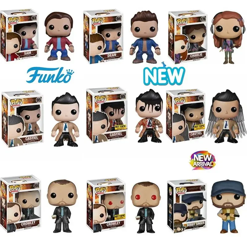 Figuras de vinilo Funko POP Supernatural Join the Hunt Bobby Singer 305 Sam 93# Dean 94 Castiel 95# Crowley 200# Hot Topic