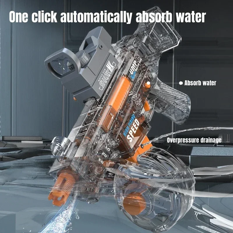 Kids Electric Water Guns Sensor Light High Pressure Automatic Summer Outdoor Beach Pool Children Toys Simulated Flame