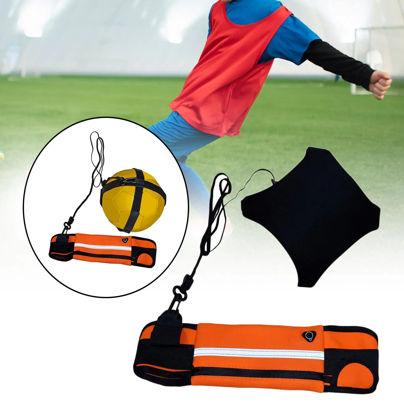 Soccer Trainer Waist Bag Soccer Ball Kicking Belt with Adjustable Waist Belt