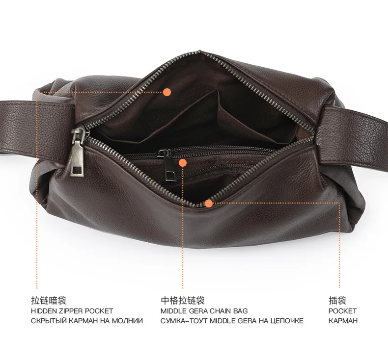 New Simple Shoulder Handbag Women's Genuine Leather Crossbody Bag Real Cowhide Ladies Bag Versatile Casual Small Bag Pillow Bag