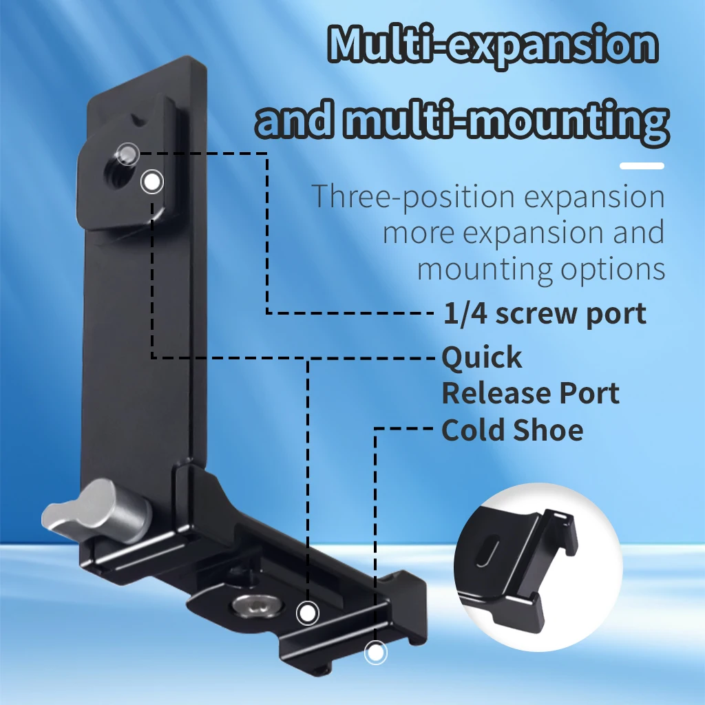 Aluminum Quick Release Mount L Bracket Cold Shoe Magnetic Adapter for X4 X3 X5
