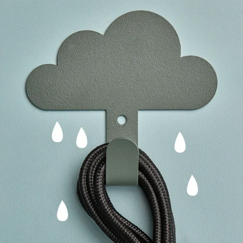 Cute Cloud Self Adhesive Wall Door Hangers Clothes Hat Storage Racks Home Decor Key Holder Towel Coat Hooks Kitchen Organizer