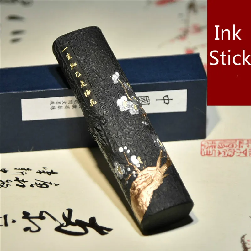 Ink Sticks Chinese Calligraphie Writing Drawing Ink Stone Calligraphie Brushes Solid Pine Soot Block Chinese Ink Grinding Sticks