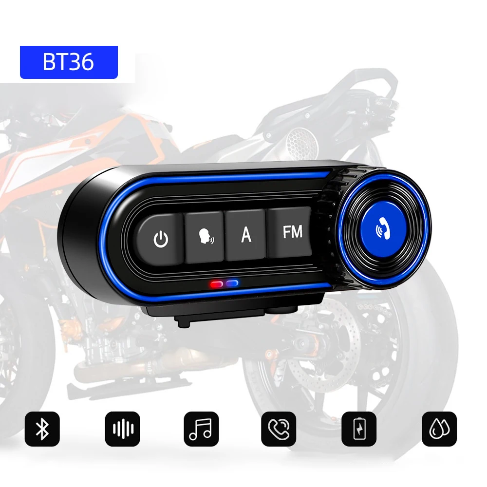 

Bluetooth-гарнитура BT36 для шлема, с большими кнопками