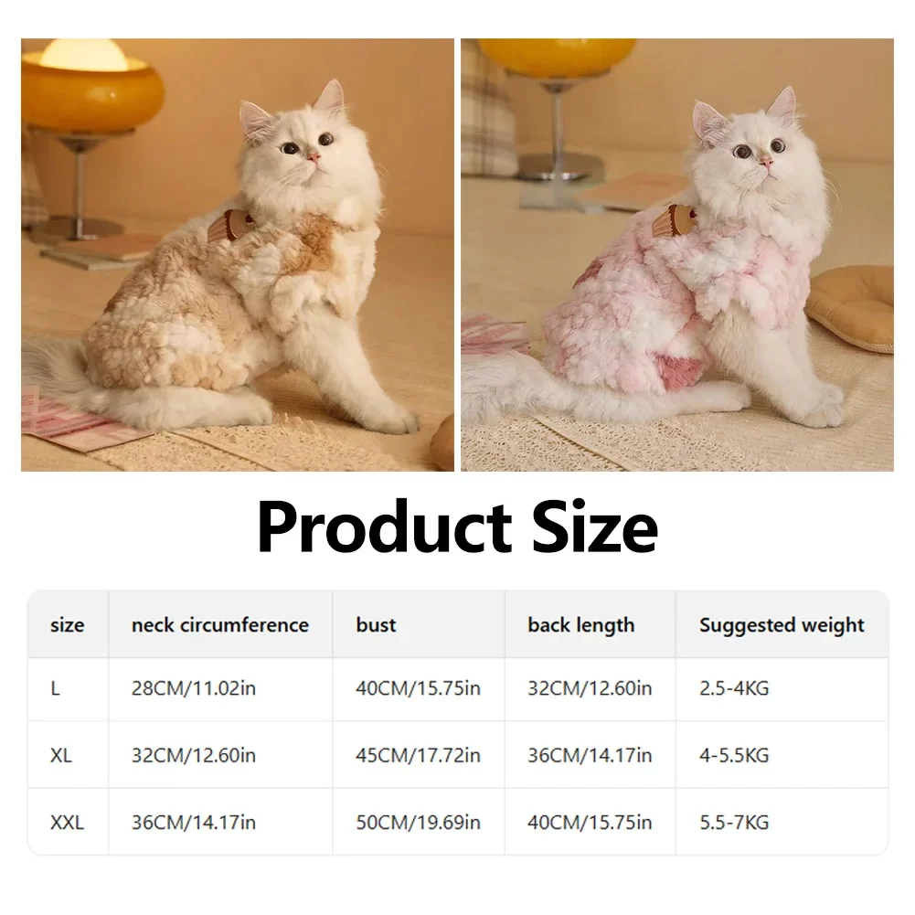 Soft Autumn and Winter Warm Pet Vest L-XXL Small and Medium-sized Cat/dog Warm Clothing Home Pet Clothing Pet Accessories