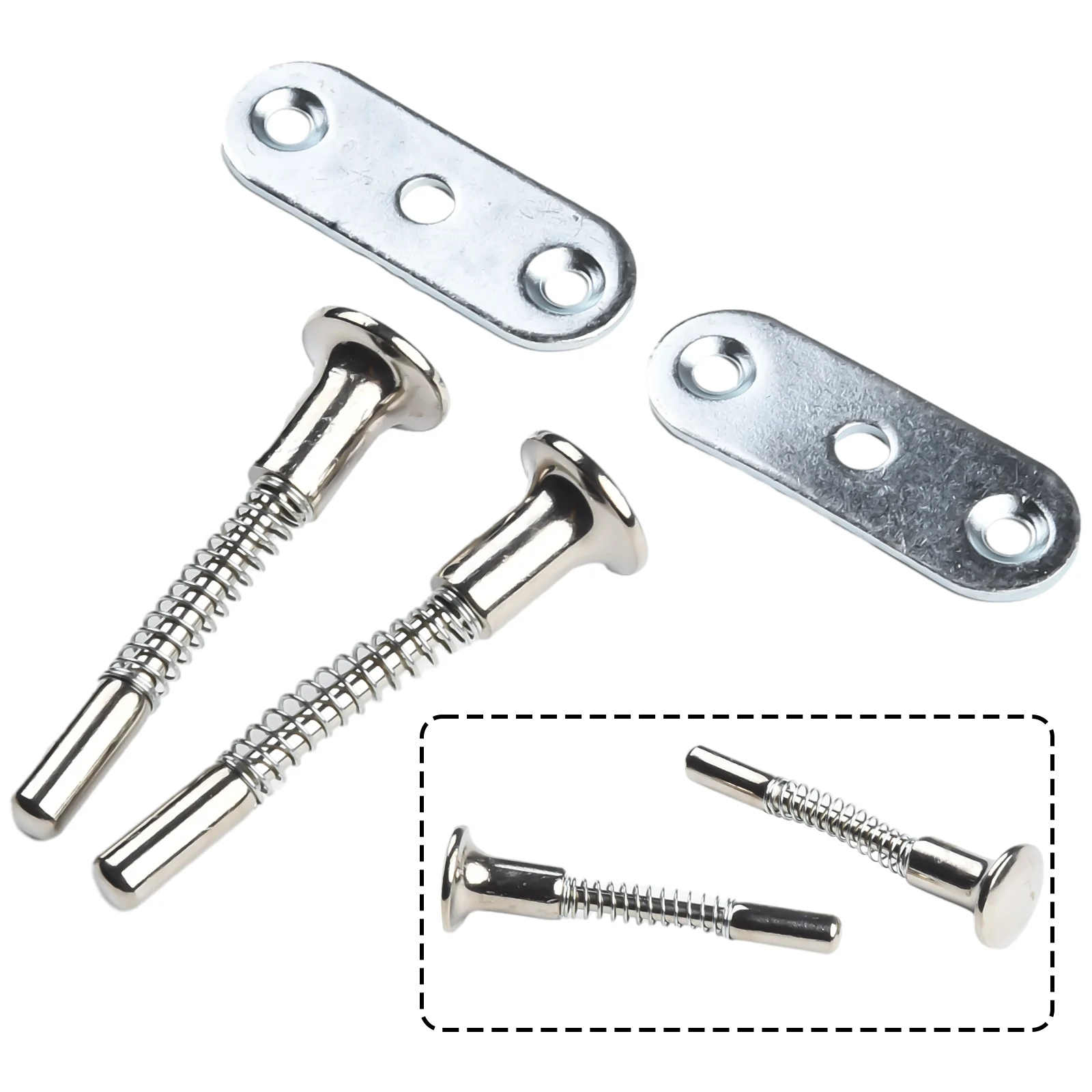 2pc Kibuggyan Hamisított Inerciás ütőszeg latches vel 6mm fejét majd 60mm Totális Hossz cuved Kicserélés alkatrészek számára Kifakad latches