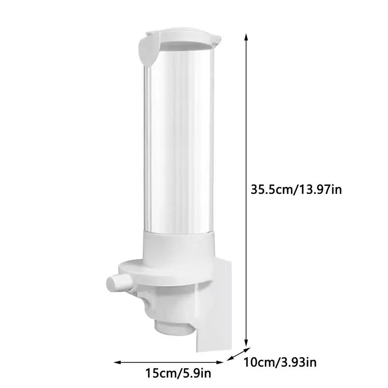Disposable Paper Cups Dispenser Plastic Cup Holder Water Dispenser Wall Mounted Automatic Cup Storage Rack Cups Container