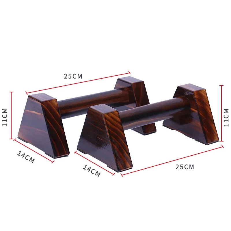 Unisex Carbonized Wooden Push-Up Stands Home Fitness Portable Durable Gym Equipment