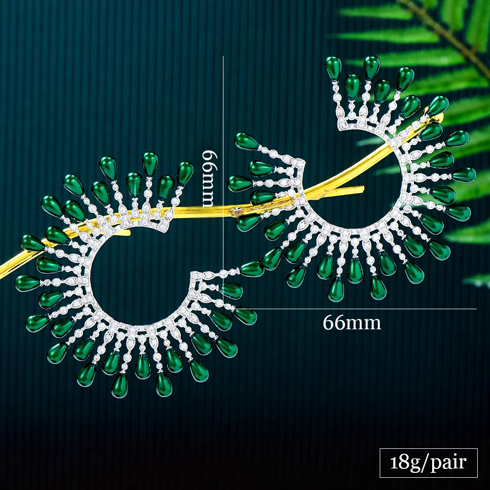 Kellybola New Big Shiny Earrings For Women Bridal Wedding Girl Daily Surper Jewelry High Quality Facebook Ins Trendy Classic