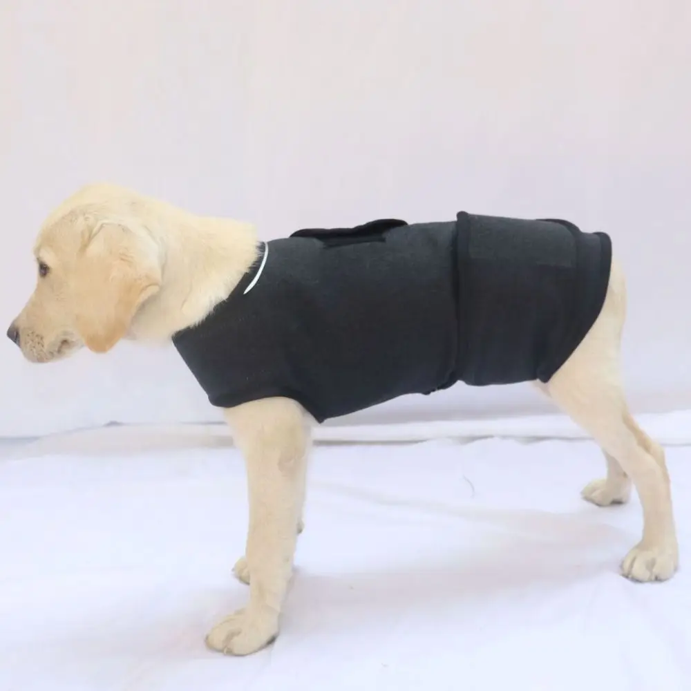 통기성 좋은 강아지 불안 완화 조끼, 편안하고 조절 가능한 강아지 진정 조끼, 따뜻하고 부드러운 불안 방지 애완견 코트 (불안 완화용)