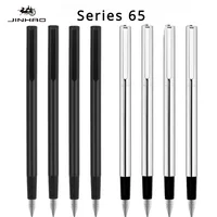 JINHAO 65 Fountain Pen F/EF/ 0.3mm Nib Stainless Steel Frosted Black Writing Ink Pens Business Office School Supplies Stationery 1