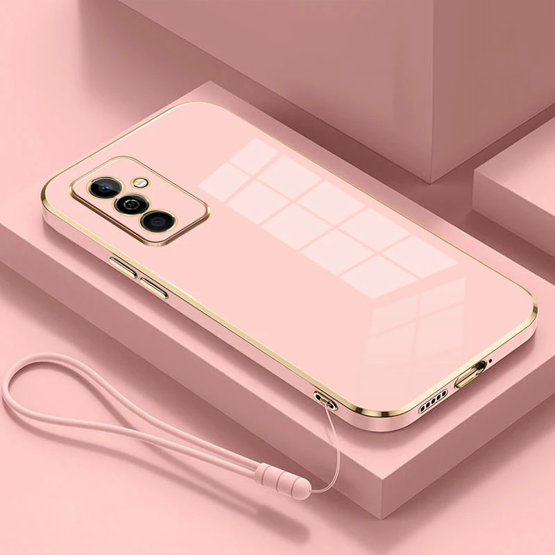 Luxury Square Plating Soft Back Phone Cover - Sleek & Stylish Design