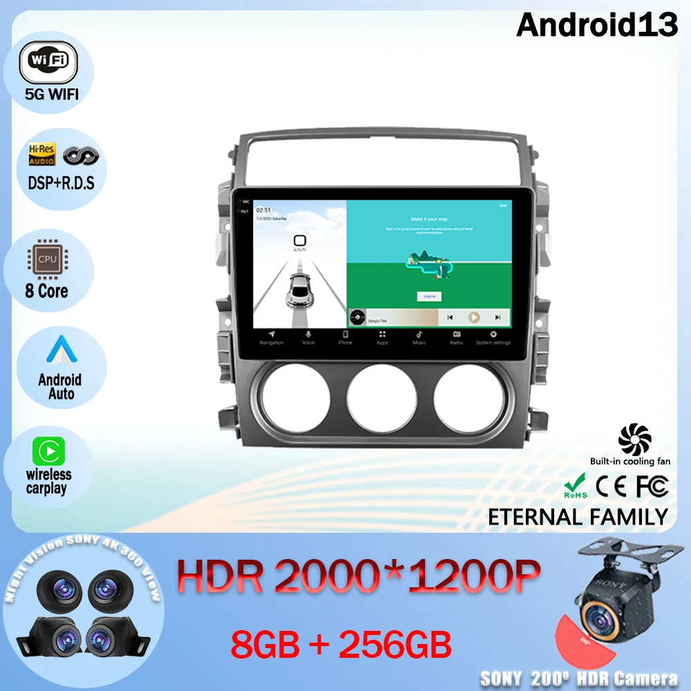 

Android 13 Car Radio Multimedia Video Player Navigation GPS For Suzuki Liana 1 2004 - 2008 5G WIFI BT 4G LET No 2din DVD CPU HDR