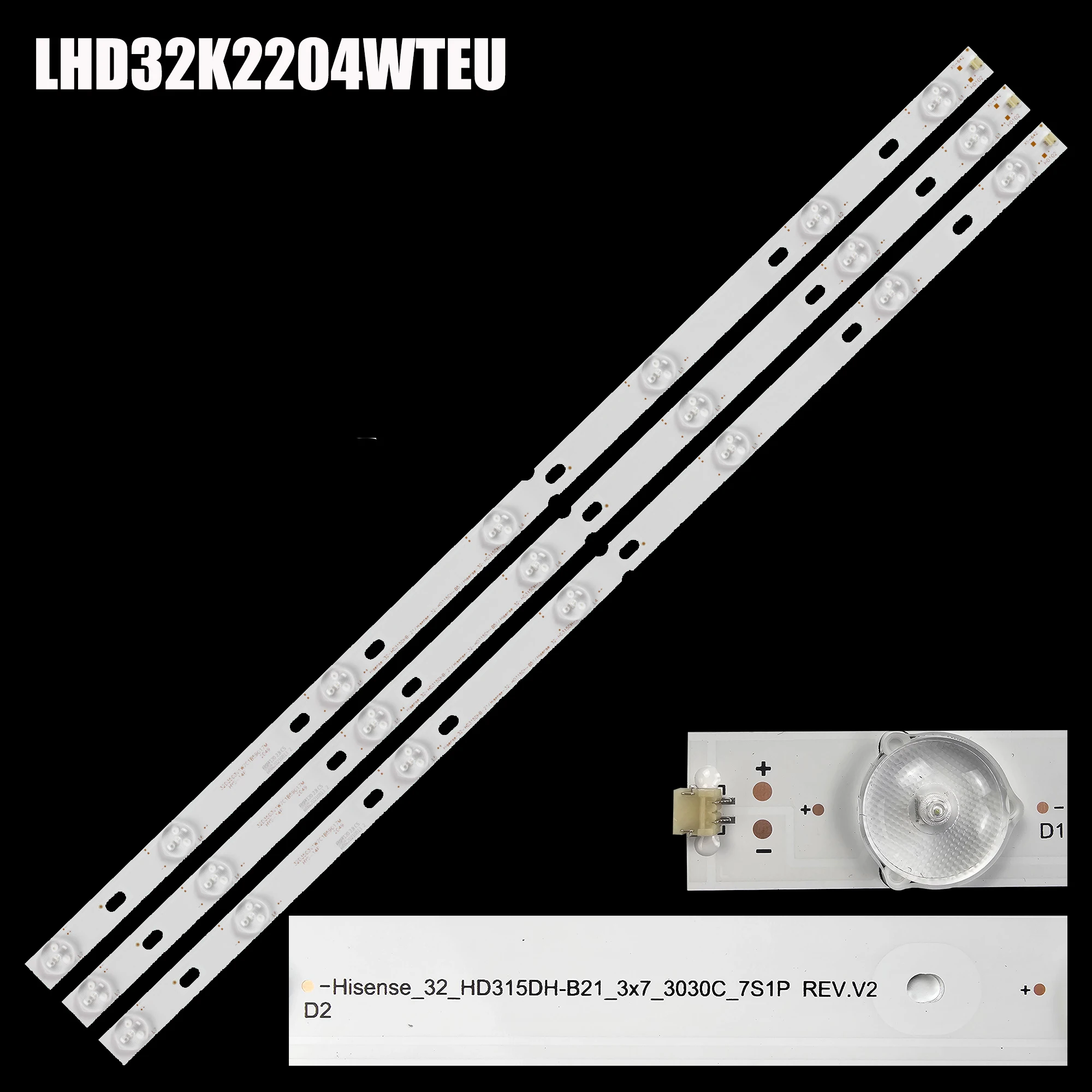 

3 шт. светодиодная лента подсветки для LED32K188/K220 LHD32K2204WCEU LHD32K2204WTEU HD315DH-B12S28GM HE32GYES3Y4147105897 LHD32K2204