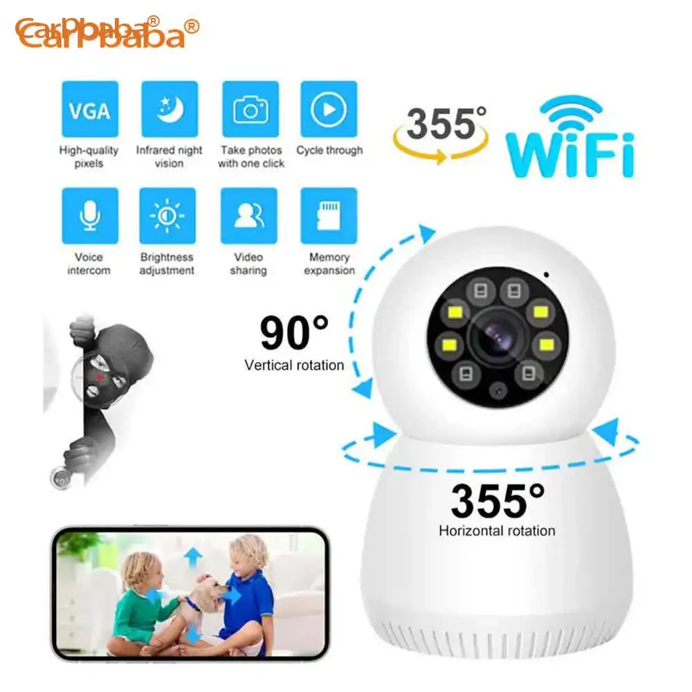 Smart Camera Carpbaba WIFI Camera Smart Home Surveillance Camera Tracking Security Protection WiFi Wireless Security-Protection