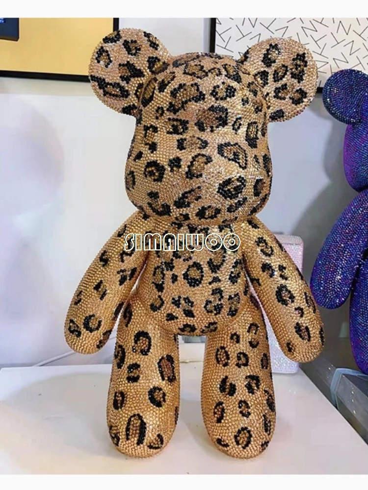 Handgemachte DIY Bär Statue Leopard Diamant Malerei Spielzeug kreative Mosaik Kreuz stich Geschenk Geburtstag Weihnachten Hochzeit dekorativ – Detail 2