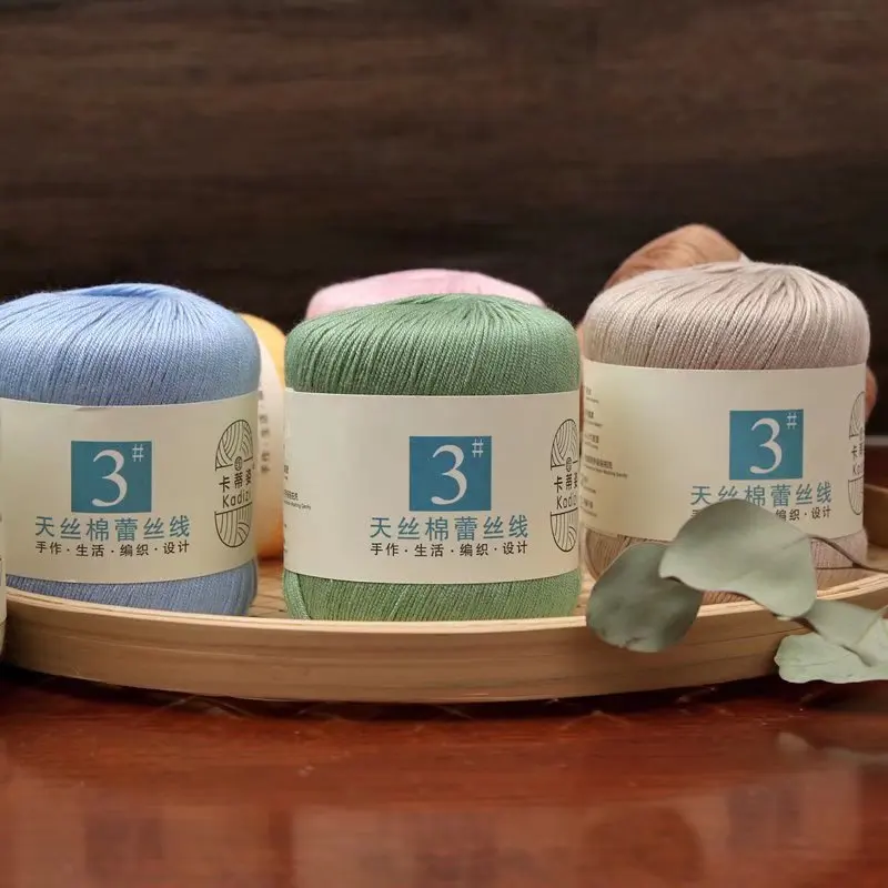 100% Mercerized Cotton Lace Yarn hand knitting Crochet Threads Embroidery Arts Crafts Sweater Scarf line 3