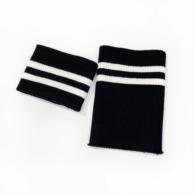 Knit Cuffs for Jacket,Seamless Rib Cuffs 1Pair for Sleeve Extending or Replacement (Black)