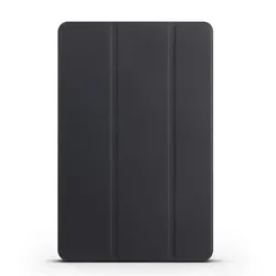 Enhanced Magnetic Folding Stand Soft TPU Back Cover for Xiaoxin Pad Pro GT13 (Black)