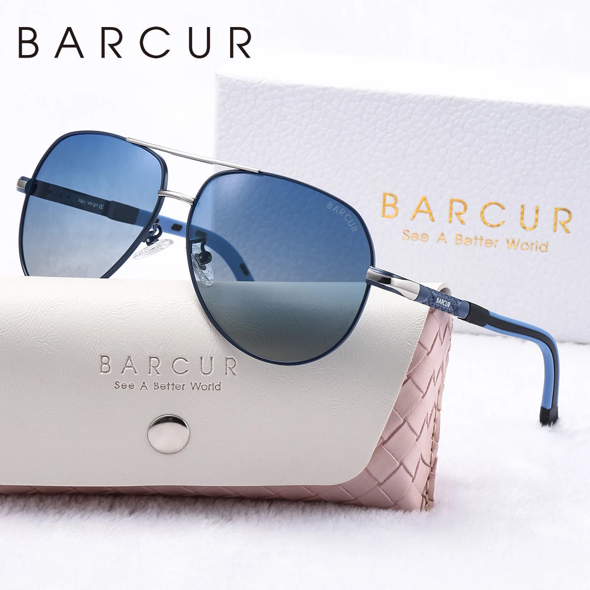 BARCUR إطار معدني كول النساء الاستقطاب النظارات ال...