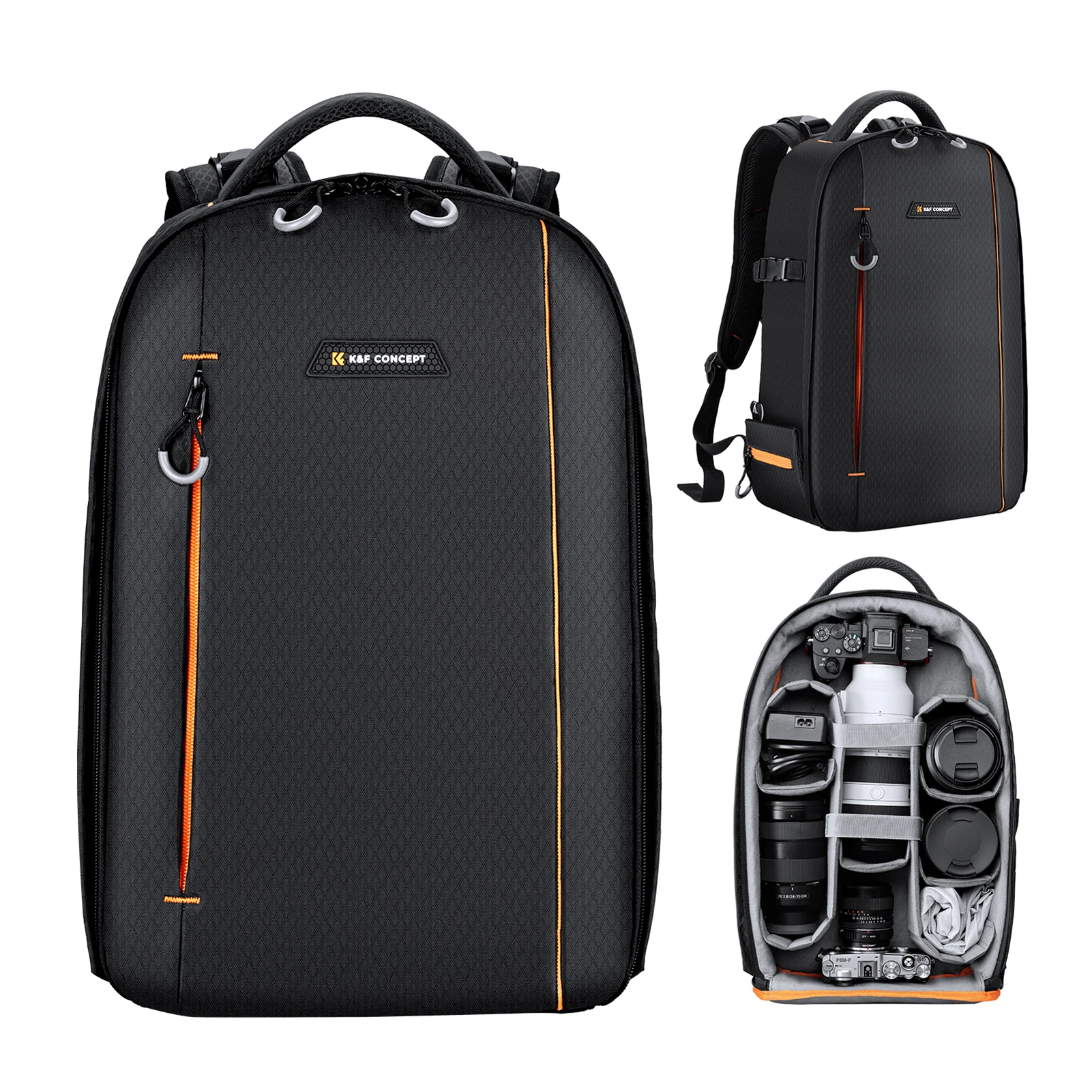 K&f Concept Camera Backpack Waterproof Camera Bag 18l Capacity With 15.