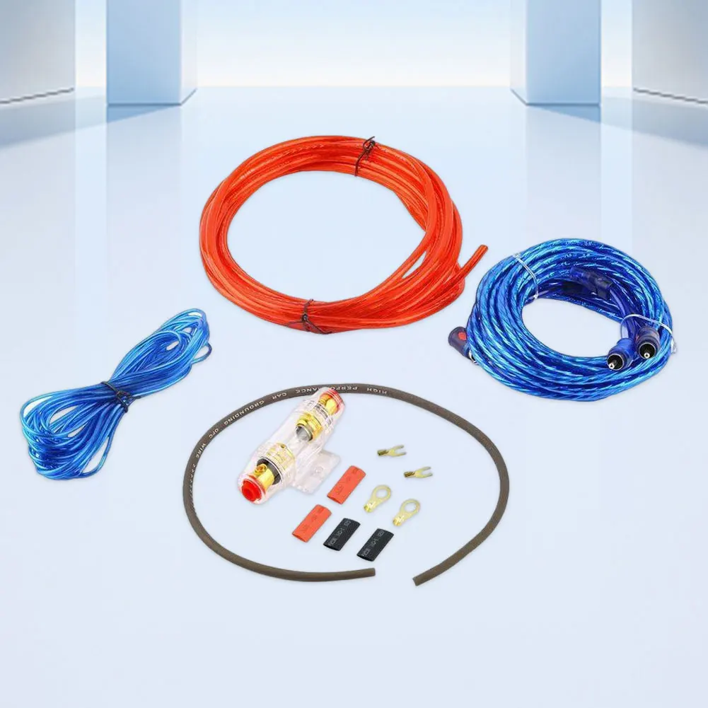 Description Picture 4 of item1500W Car Audio Speakers Wiring Kit 18GA RCA Subwoofer Power Amplifier AMP Wiring Fuse Holder Wire Cable Vehicle Modification Pa