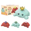 Baby Bath Toys Whale Electric Inductive Water Spray Ball with Light Bathroom Bathtub Swimming Toys for Toddler Infant Children 6