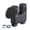 G1/2 1 In Two Out Double Control Washing Machine Faucet Toilet Triangle Valve For Bathroom Toilet Washing Machine Faucets 2