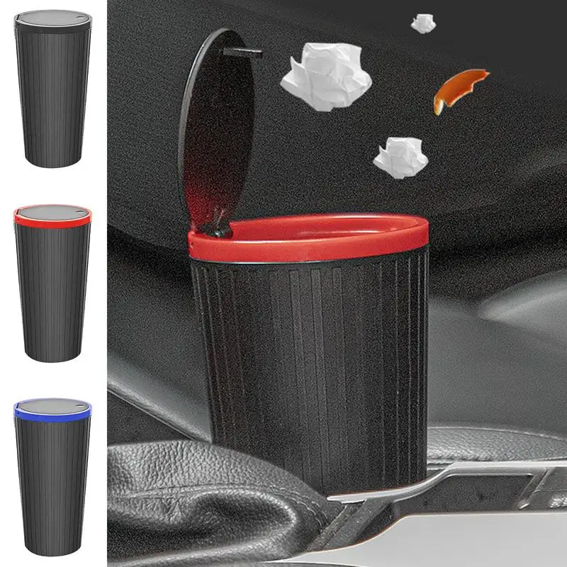 

Mini Car Trash Bin ABS Auto Garbage Can with Lid Cup Holder Car Dustbin Waste Rubbish Basket Organizer Storage Holder Dust Case