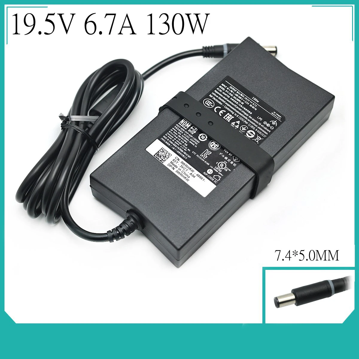 Laptop ac Adapter Carregador de Alimentação para Dell Xps M1210 M1710 Gen 9y819 3104180 K5294 D232h Da130pe100 Fa130pe1-0 19.5v 6.7a 130w
