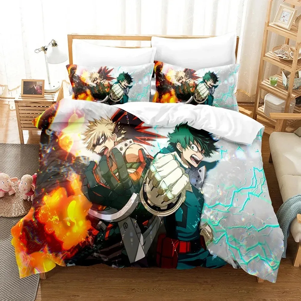 Anime My Hero Academia 3D Printed Bedding Set Cartoon Duvet Cover Pillowcases Comforter Bedding Set Bedclothes Home Textiles 5