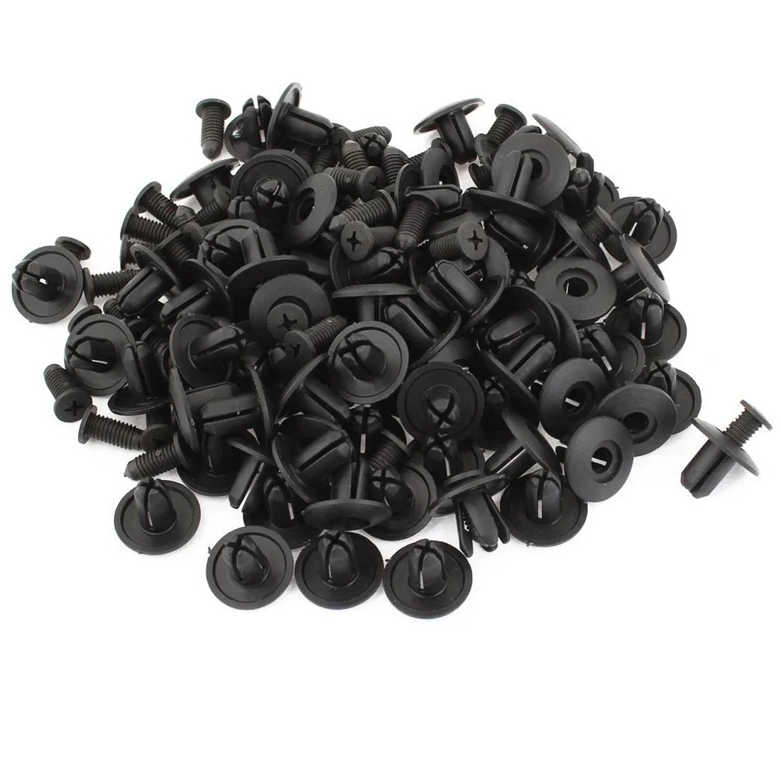 Remaches de plástico de 8mm/6mm, tornillos de parachoques para guardabarros de coche, Clips, remaches, agujero de 8mm, Clip de pasador de empuje de plástico, accesorios para coche