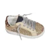 Gold Sequin Tone Sneakers Old School Leather Girl's May Glitter Leather Star Low-Top Sneakers Kids Leopard Shoes 1