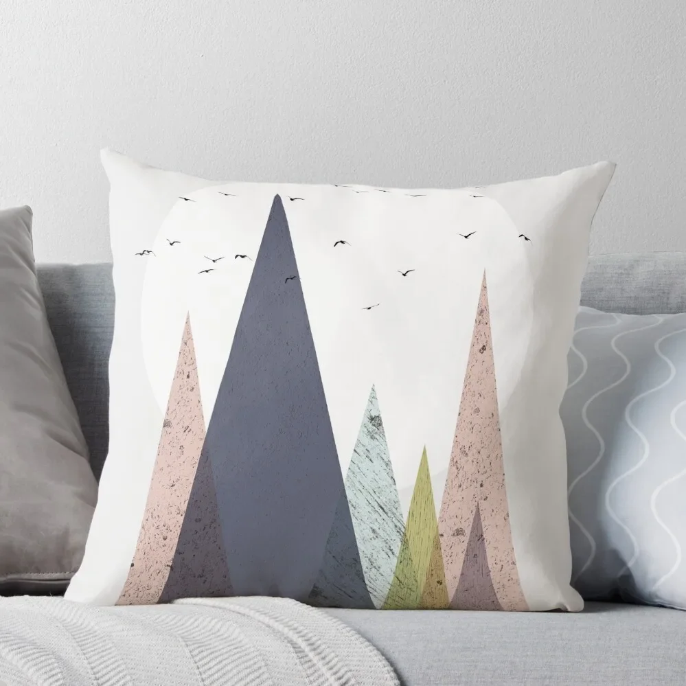 

Mid-Century Scandinavian Mountains Throw Pillow Custom Cushion Photo Decorative Cushions For Luxury Sofa