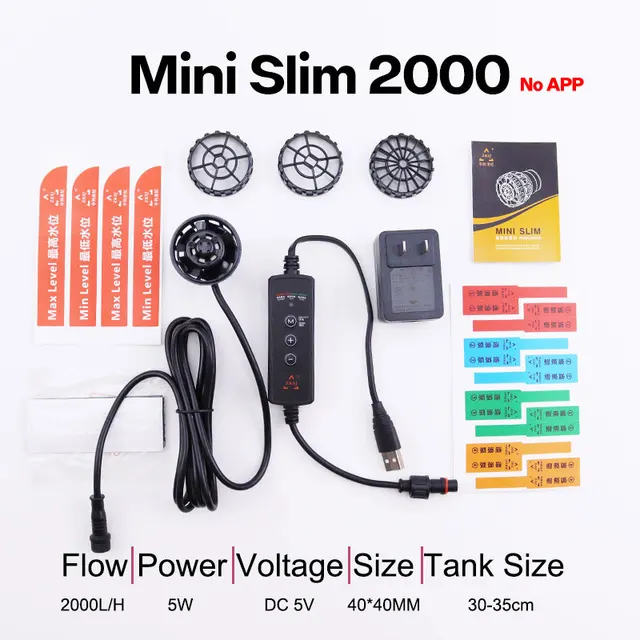 ZKSJ Third generation Mini Slim 2000 Mini Aquarium Wave Maker