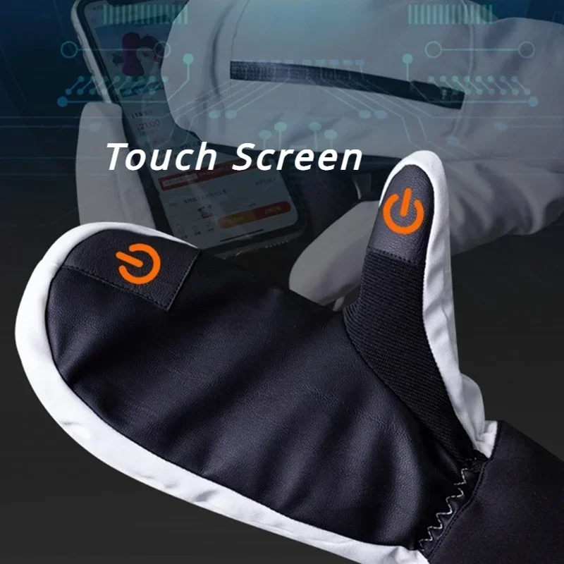 Winter Skiing Gloves Waterproof Snowboarding Touch Screen Thermal Thick Snow Gloves Men Women Snowmobile Warm Mittens 2