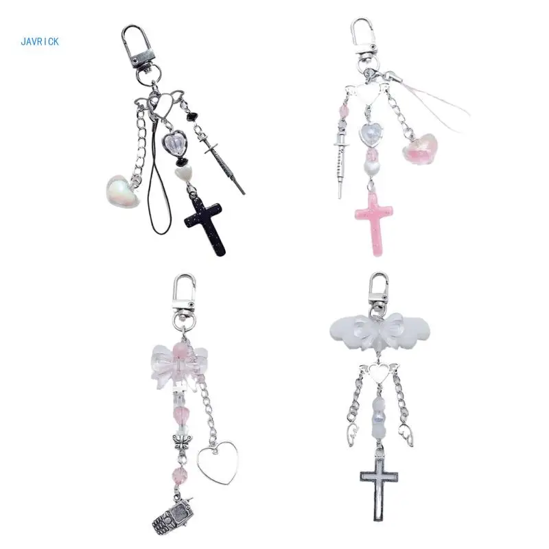 

Bowknot Angel Wing Pendants Phone Charm Straps Lanyard Purse Accessories