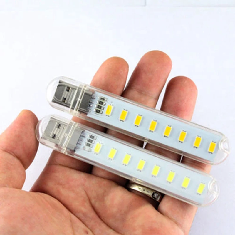 LED Light Night Light Book Light Mini Night Light Mini LED Light Mini Portable USB Night LED Lamp 8 LEDs Super Bright Night Book Lights x Reading Light For USB Power Bank PC Laptop Notebook