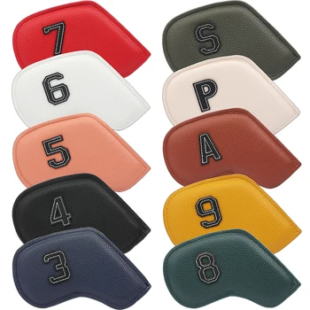 10pcs/set Golf Iron Headcover 3-9,P,S,A , Club Head Cover Embroidery Number Case Sport Golf Training Equipment Accessories 1