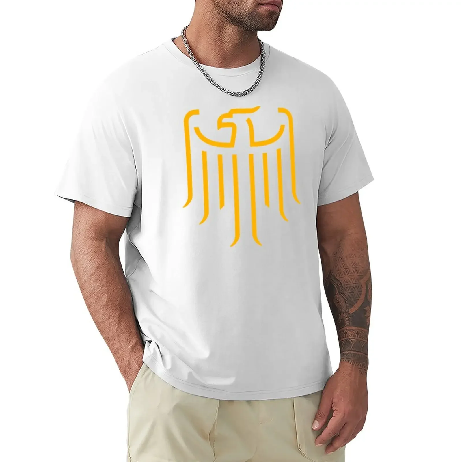 

Gold Liverbird Symbol T-Shirt quick drying t-shirt Aesthetic clothing mens funny t shirts