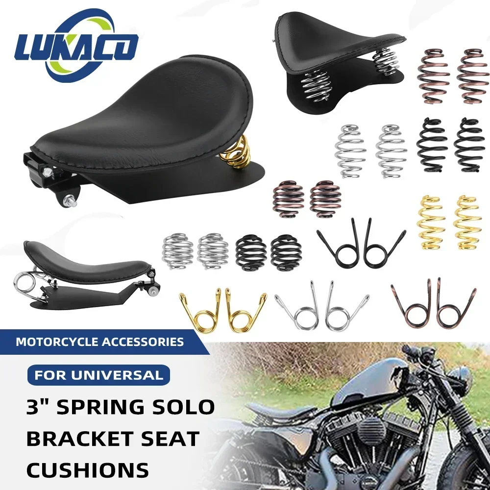 

3" Springs Bracket Mounting Kit Motorcycle Solo Seat Baseplate For Harley Custom Chopper Sportster Bobber Honda Yamaha Kawasaki