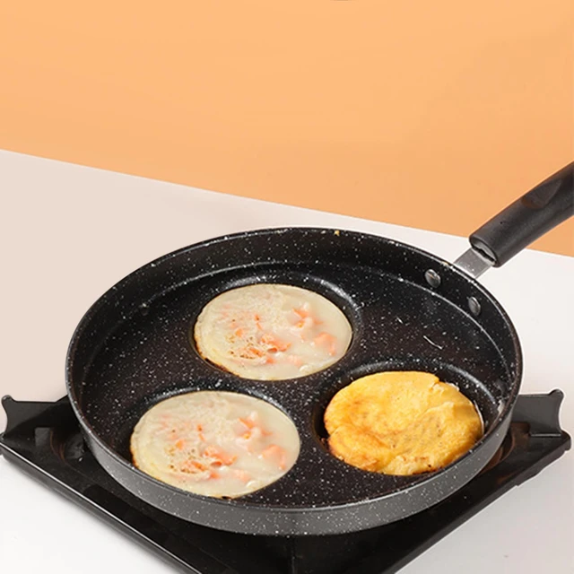 Egg Frying Pan - Non Stick 4-Cup Fried Pan, Aluminum Cooker Pancake for  Breakfast - AliExpress