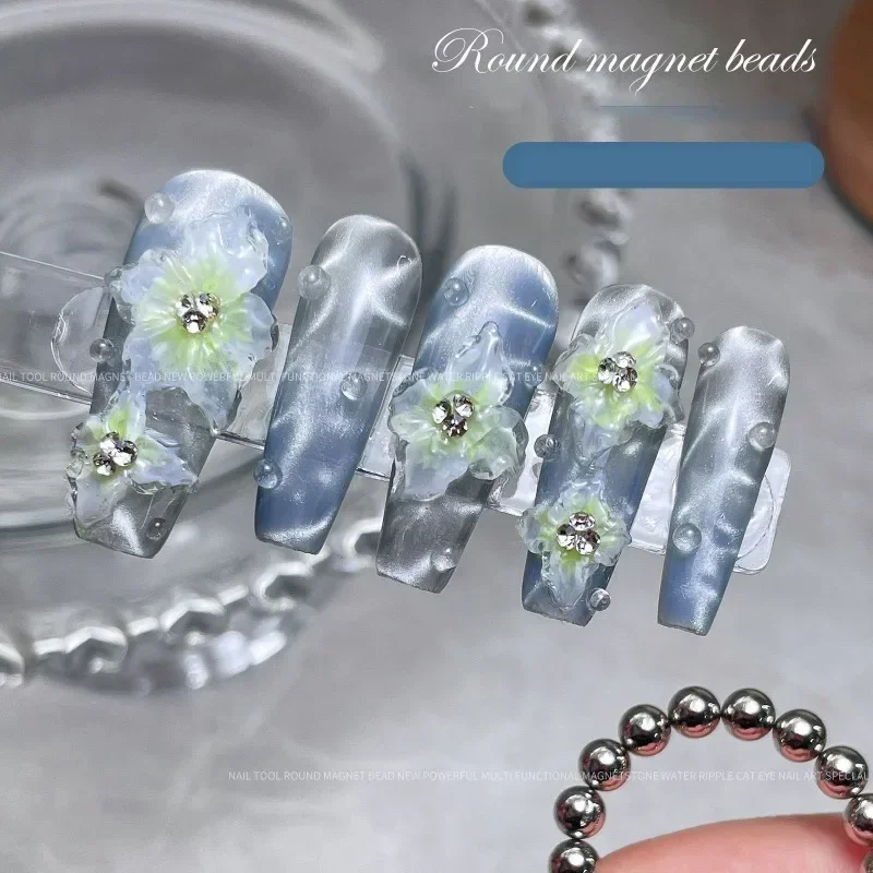 10/20pcs Round Magnetic Beads for Nail Art Water Ripple Cat Eye Magnetic Gel Magnet Beads Magnet Balls Nail Salon Tools cat eye nail tool,magnetic nail art tools,magnetic nail tools,nail care tools