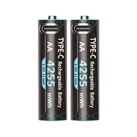 NEW 1.5V AA Rechargeable Battery 4255mWh Type-C USB Lithium Battery for Remote Control Toy Battery with Charging Box Cable 5