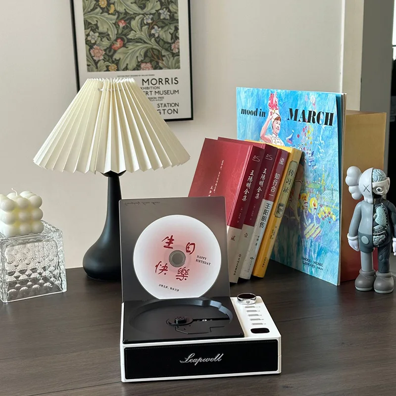 레트로 어쿠스틱 CD 플레이어 워크맨 음악 플레이어, 휴대용 영어 CD 플레이어, 우아한 패션, 홈 파티 용품