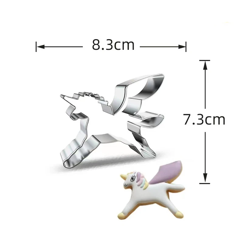 Stainless Steel Unicorn Cookie Cutter Candy Biscuit Mold Cake Pastry Fondant Mould Stamps Cutter Cake Decorating Tools cookie cutter baking mold cookie mould baking decorating tools pastry cutter