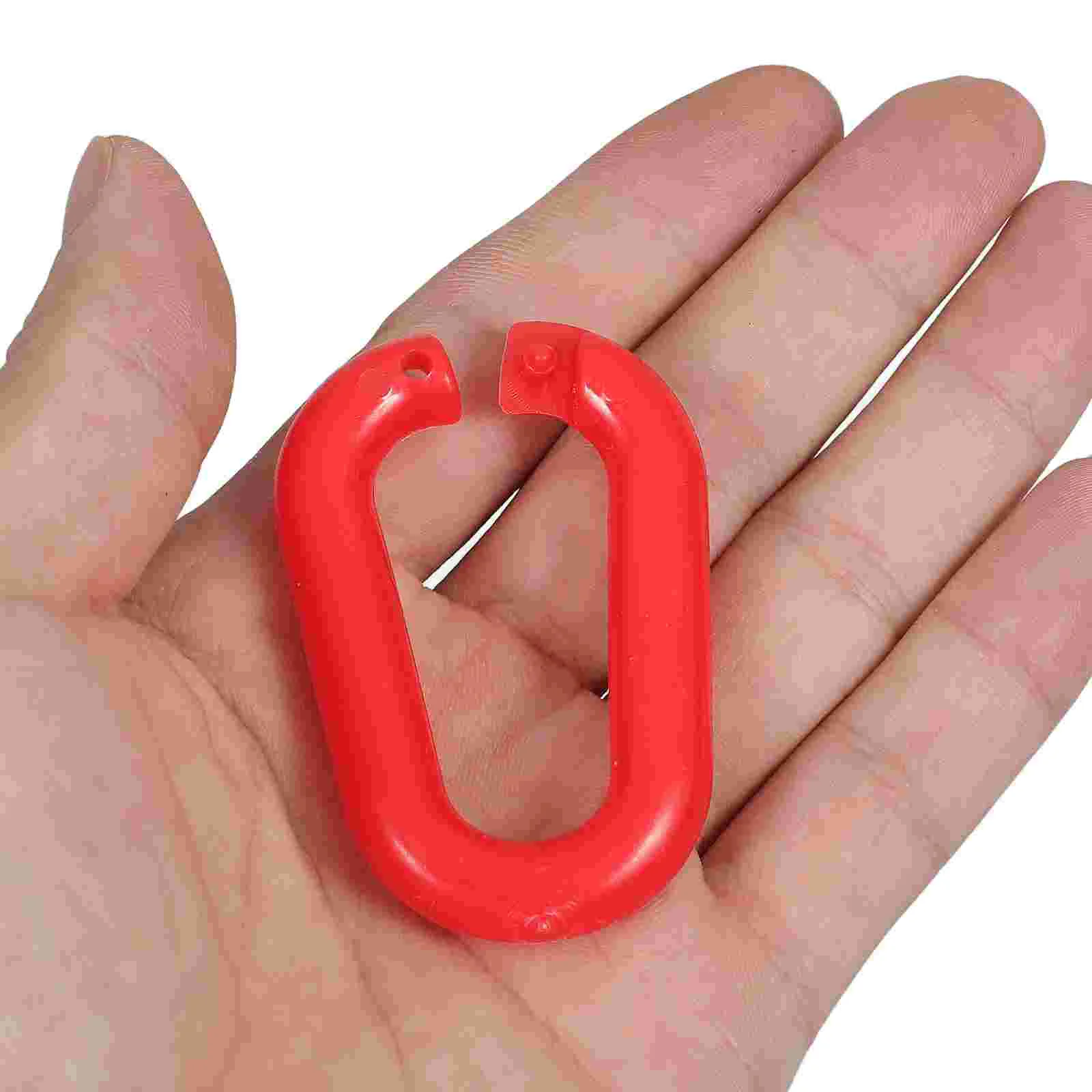 4 Pcs Traffic Cone Accessories Plastic Bead Chain Locking Carabiner Baby Toy Links The Bird