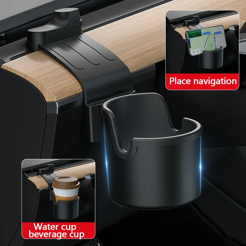 새로운 테슬라 모델 Y 주니퍼 2025+ 모델 3 하이랜드 19-25 대시보드 컵홀더 차량 계기판 정리용 폰 홀더